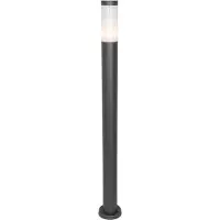 QAZQA Moderne Außen Mastleuchte Dunkelgrau mit Opal 110 cm IP44 Rox