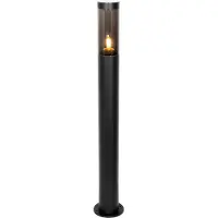 QAZQA Moderne Außen Mastleuchte Schwarz 110 cm IP44 Rox