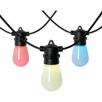 QAZQA Smart LED Lichterkette 15 Meter 15 Leuchten Opal RGBW IP44 - Chill