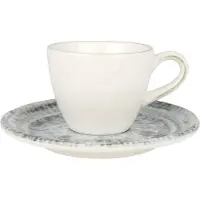 Bonna Odette - Espressotassen und Untertasse - 80 cc - Porcelain - 6er set