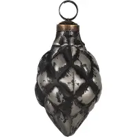 Clayre & Eef 2er-Set: Christbaumkugeln in Schwarz/ Silber - (H)11 x Ø 6 cm - onesize
