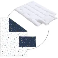 Bestgoodies Kinder Betten-Set inkl. Bettwäsche 100x135cm / 40x60cm - Mond Sterne Wolken