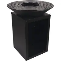 SenS-Line Grillkamin garden furniture Stahl emailliert schwarz Grillrost Stahl emailliert inkl. Grillrost, Aschekasten