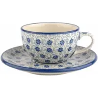 Bunzlau Castle Tasse und Untertasse Flower Fountain (170 ml)