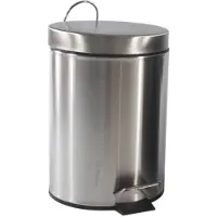 Merkloos Treteimer/Abfallbehalter - silber - 3 Liter - Edelstahl - 21 x 30 cm