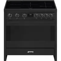 Smeg Backofenset B95IMAN9, Freistehend, Anthrazit
