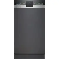 Siemens iQ500 SR55ZS10ME, Halb integriert, Single (45 cm breit), Schwarz, Edelstahl, Edelstahl, Tasten, TFT