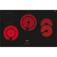 Siemens iQ300 ET81RBHA1D, Schwarz, Integriert, 80 cm, Keramik, Glaskeramik, 4 Zone(n)