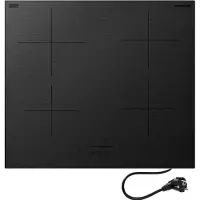 Inventum IKI6035MAT - Einbau-Induktionskochfeld - 60 cm - 4 Kochzonen - Brückenfunktion - 1- oder 2-phasig - Facettenfront - Schwarz mattiert