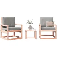 vidaXL 3-tlg. Garten-Lounge-Set Massivholz Douglasie