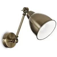 Ideal Lux Applique Industrial-Minimal Newton Metall Messing brüniert 1 Licht E27