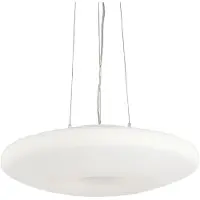 Ideal Lux Moderne Aufhängung Glory Glas Weiß 3 Lichter E27 D50Cm
