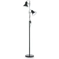 Ideal Lux Polly Moderne Stehleuchte Metall Schwarz 2 Lichter E27