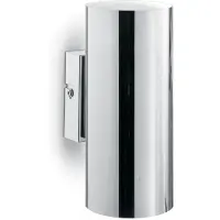 Ideal Lux Moderne Metall-Look Wandleuchte Chrom 2 Lichter 7W 3000K Warmes Licht