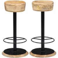 vidaXL Barstühle 2 Stk. Massivholz Mango