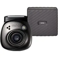 Fujifilm INSTAX PAL Digitalkamera, Gem Black + Drucker Link WIDE, Mocha Gray