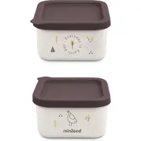 Miniland Naturset Brotdose 2er-Pack, Chick