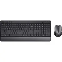 Trust Trezo, Volle Größe (100%), Kabellos, RF Wireless, QWERTY, Schwarz, Maus enthalten