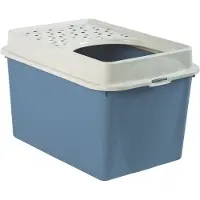 Rotho Katzentoilette oben offen Eco BERTY, Farbe:Horizon blau