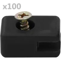 vidaXL Spanndrahthalter mit Schraube 100 Sets Anthrazit