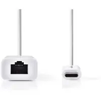 Nedis Ccgb64950wt02 Usb-netzwerkadapter Usb 3.2 Gen 1 1 Gbit/s Usb-c M-rj45 F Vernickelt 0.2 M