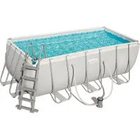 Bestway Power Steel Frame Pool Komplett-Set, eckig, 412x201x122cm, 56456
