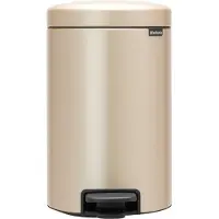 Brabantia Treteimer Newicon, 12 l, Rund, Champagner, Terrasse, 25,1 cm, 251 mm