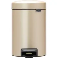 Brabantia NewIcon Treteimer 3 Liter, 3 l, Rund, Champagner, Terrasse, 16,8 cm, 168 mm