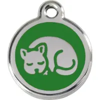 Red Dingo Katzenmarke mit individueller Gravur Kitten grün