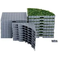 Lemax Weihnachtsfigur Plaza system (grey round grass) - 24 pcs (multi)