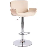 vidaXL Barhocker Creme Kunstleder