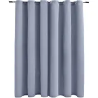 vidaXL Verdunkelungsvorhang mit Metallösen Grau 290 x 245 cm