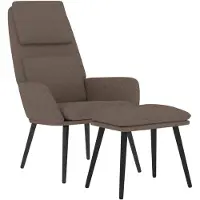 vidaXL Relaxsessel mit Hocker Taupe Stoff