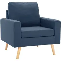 vidaXL Sessel Blau Stoff