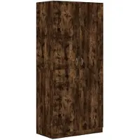 vidaXL Kleiderschrank Räuchereiche 90x52x200 cm Holzwerkstoff