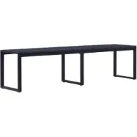 vidaXL Gartenbank 180 cm PS-Platte Schwarz