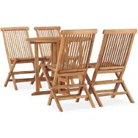vidaXL 5-tlg. Garten-Essgruppe Klappbar Massivholz Teak