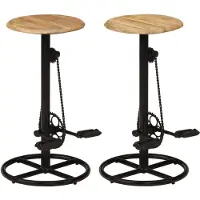 vidaXL Barhocker 2 Stk. Massivholz Mango