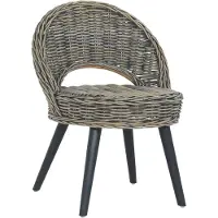 vidaXL Sessel Kubu-Rattan Schwarz