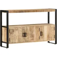 vidaXL Beistellschrank 120x30x75 cm Massivholz Mango