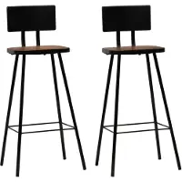 vidaXL Barhocker 2 Stk. Massives Altholz