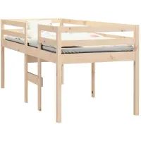 vidaXL Hochbett 80x200 cm Massivholz Kiefer