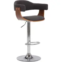 vidaXL Barhocker 2 Stk. Grau Bugholz und Stoff