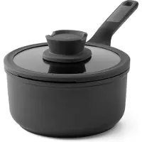 Berghoff Leo Stone+, 2 l, Rund, Schwarz, Aluminium, Keramik, Keramik, Gas, Halogen, Induktion, Versiegelte Platte