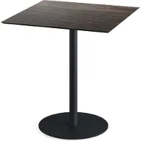 Essentials Urban Terrassentisch Schwarz gestell + Riverwashed Wood HPL 70x70 cm