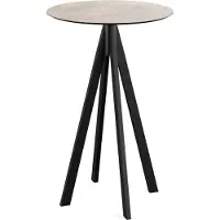 Essentials Infinity Stehtisch Schwarz gestell + Moonstone HPL Ø70 cm