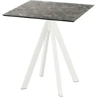 Veba Infinity Terrassentisch Weiß gestell + Galaxy Marble HPL 70x70 cm