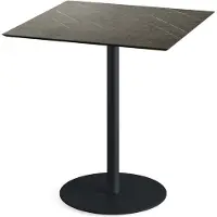 Veba Urban Terrassentisch Schwarz gestell + Midnight Marble HPL 70x70 cm