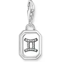 Thomas Sabo Charm-Anhänger Sternzeichen Zwilling mit Steinen Silber