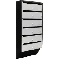 Profirst Briefkastenanlage Quarten 6 Silber Schwarz